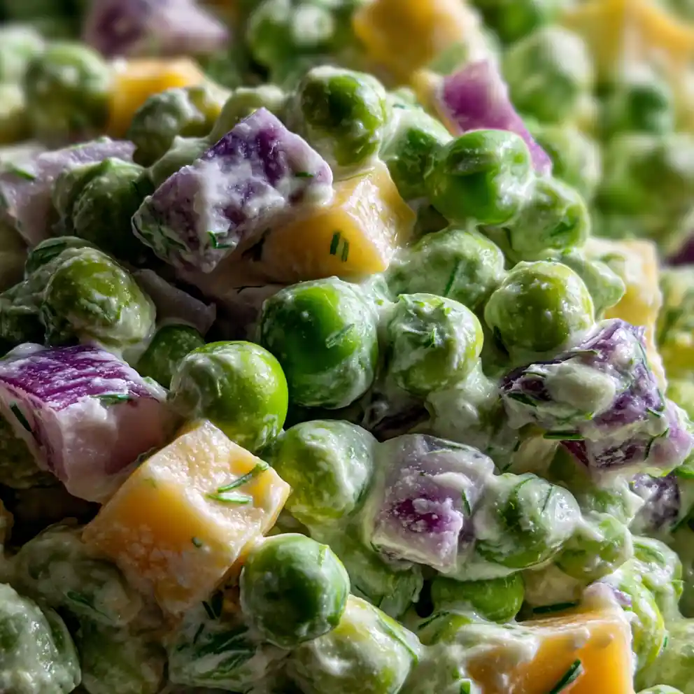 Pea Salad Recipe Creamy Dill Cheddar