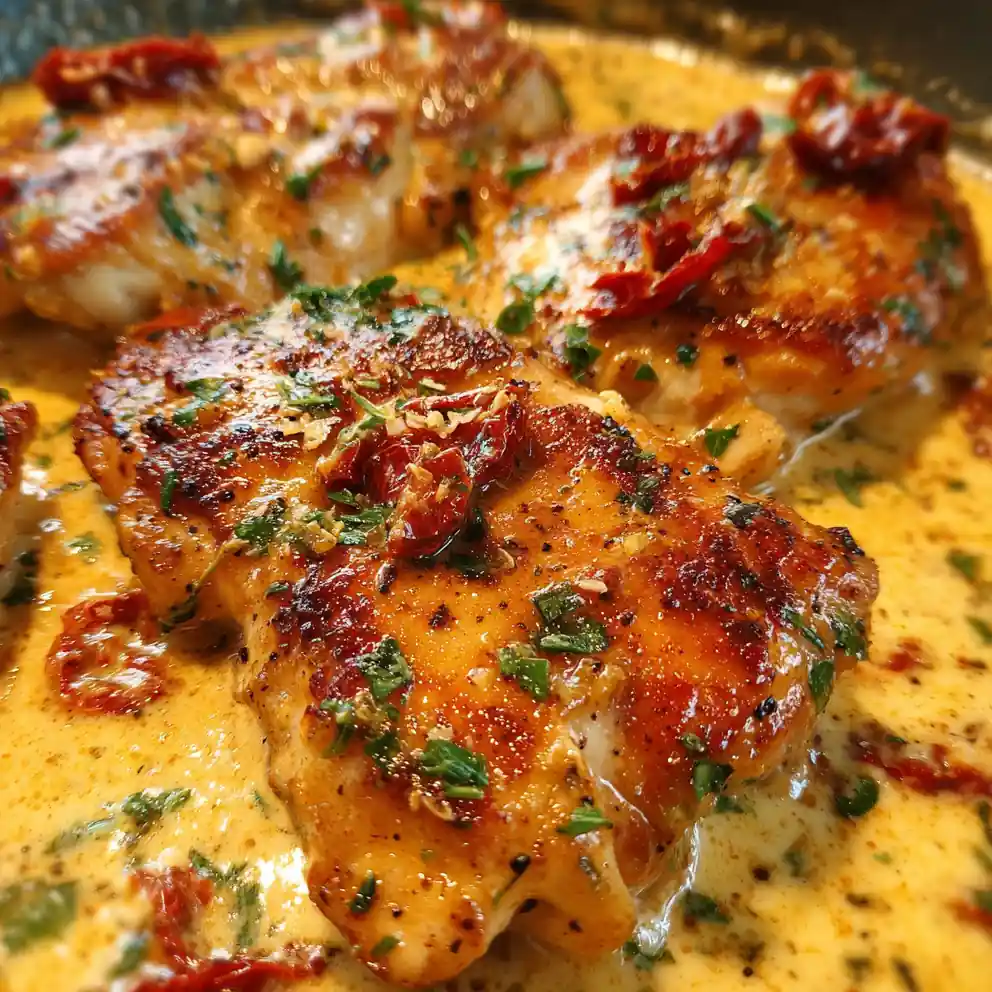 Skillet Marry Me Chicken Recipe with Sun-Dried Tomatoes