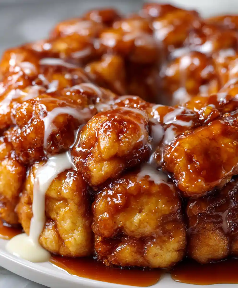 Sticky Monkey Bread Recipe with Cinnamon Glaze