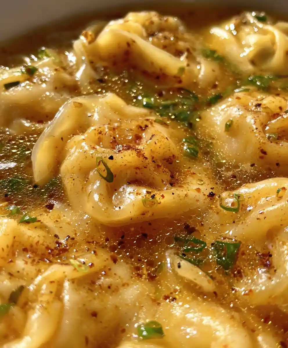 Wonton Soup Recipe with Chicken and Ginger