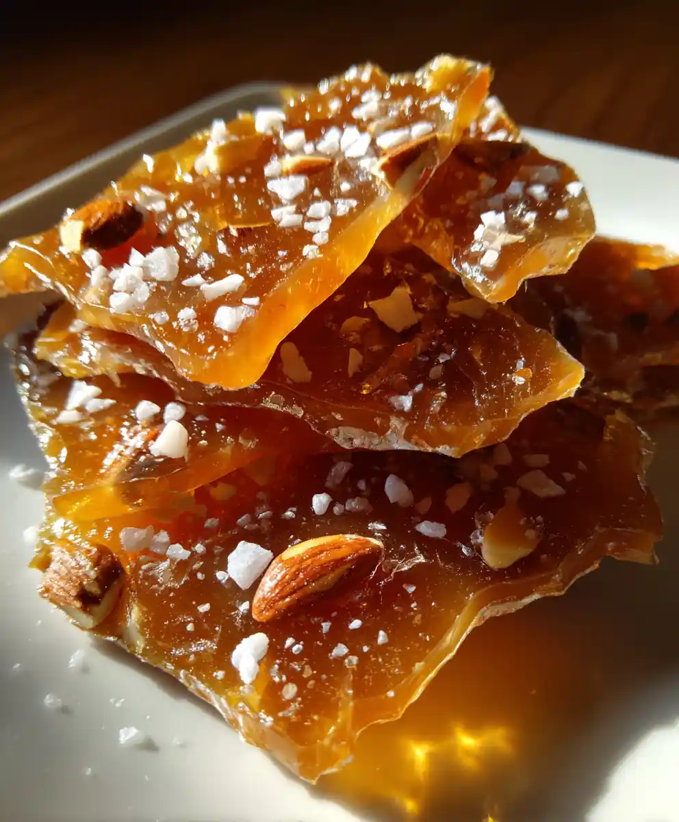 almond brittle recipe Amber Sea Salt Shards