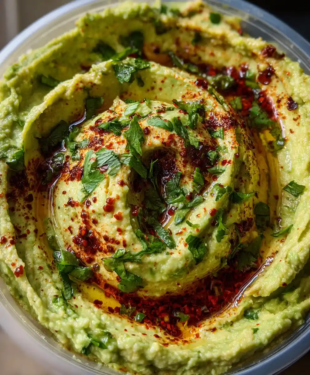 avocado hummus recipe Chili Lime Green Swirl