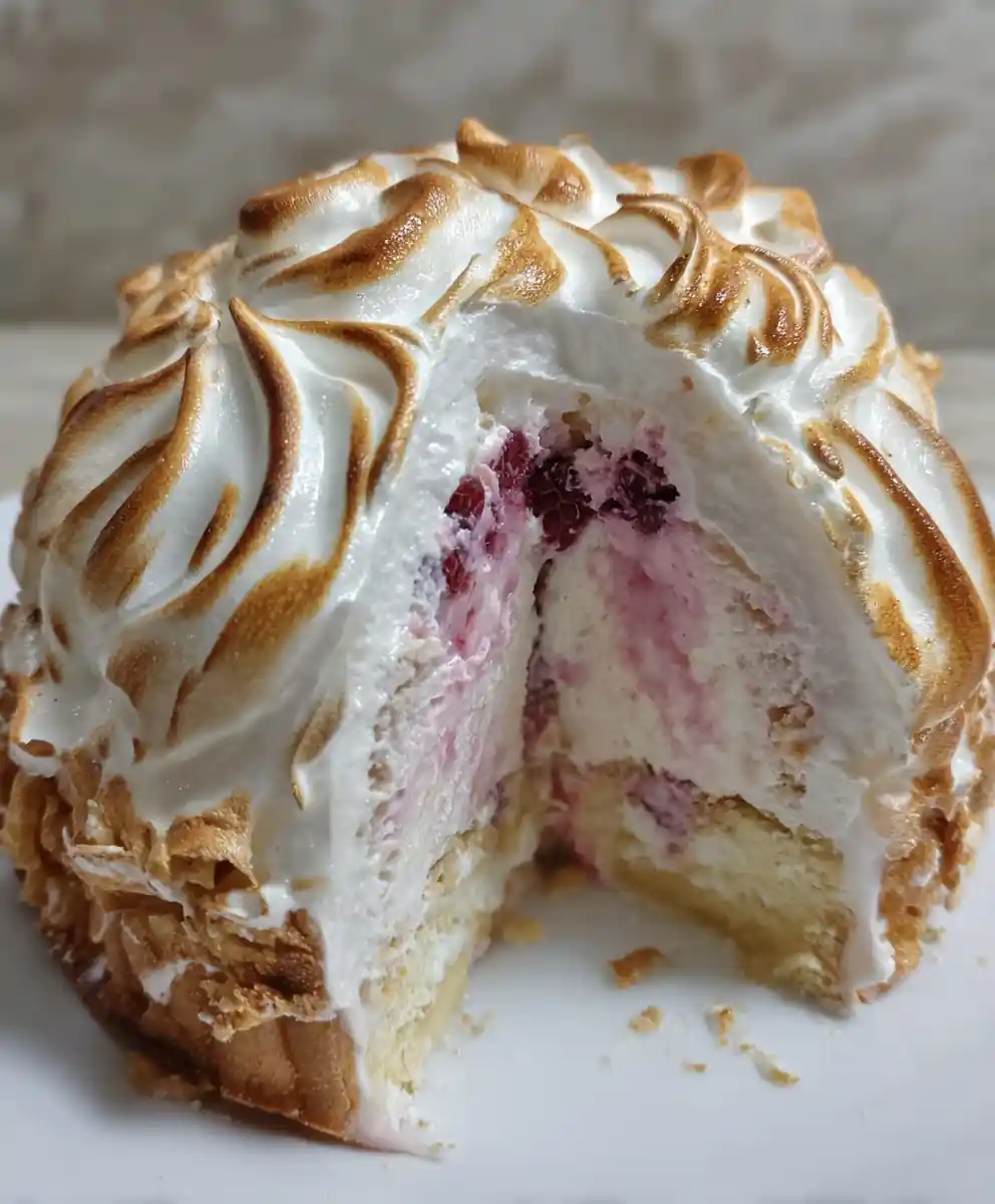 baked alaska recipe Raspberry Ripple Dome