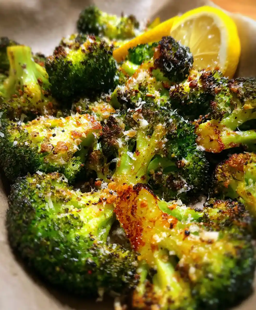baked broccoli recipe Parmesan Lemon Char