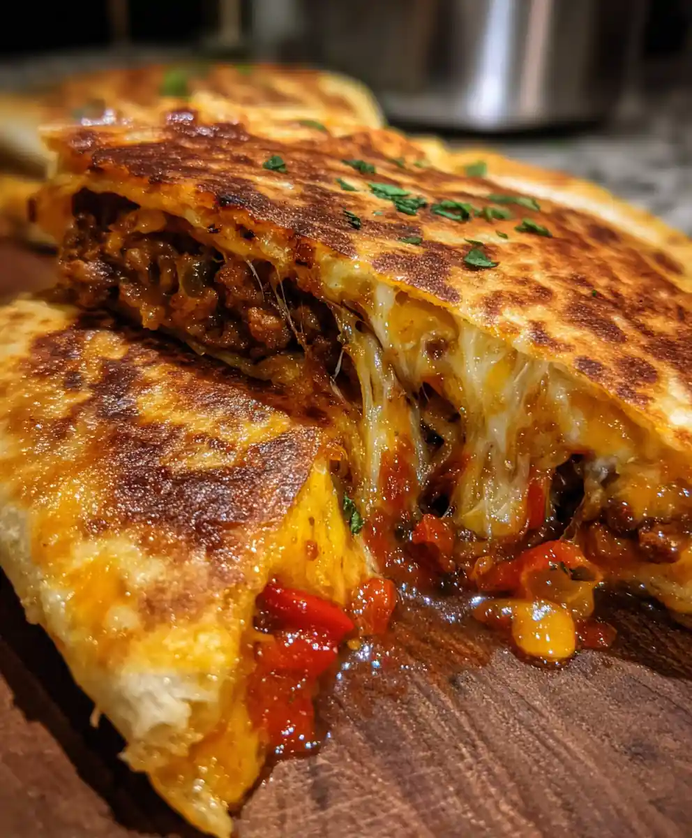 beef quesadilla recipe Charred Tortillas with Salsa Roja Marble