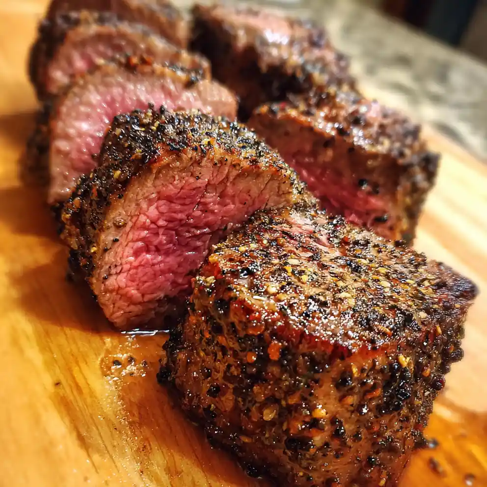 best deer steak recipe Black Pepper Char Crust