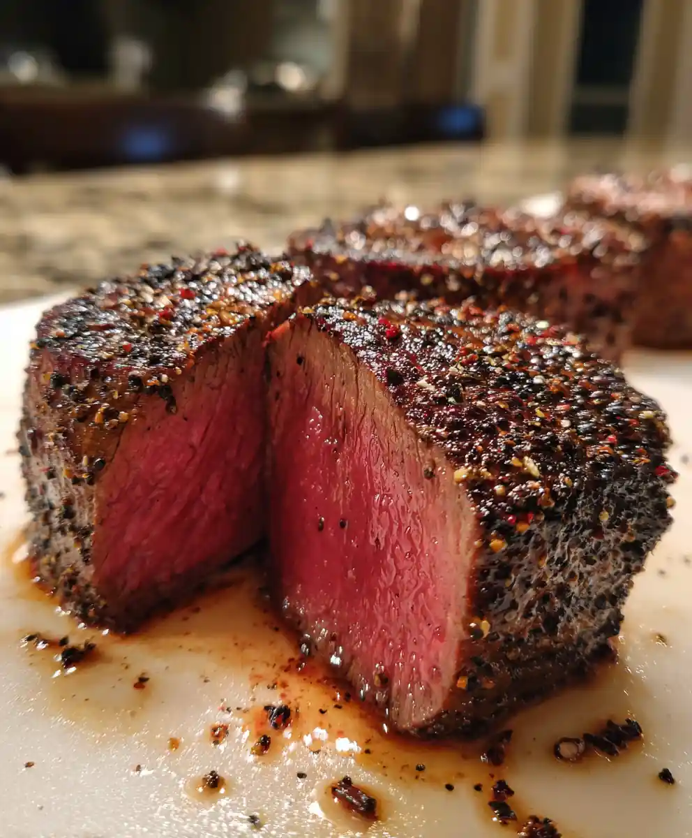 best deer steak recipe Black Pepper Char Crust