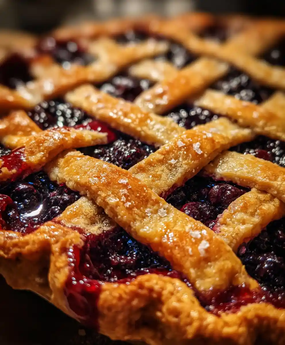 blackberry pie recipe Lattice With Violet Juice Stain