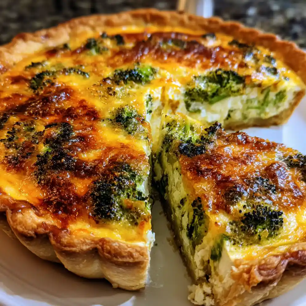 Broccoli Cheddar Quiche Recipe Green Florets Cheddar Melt 1760582598.5656662