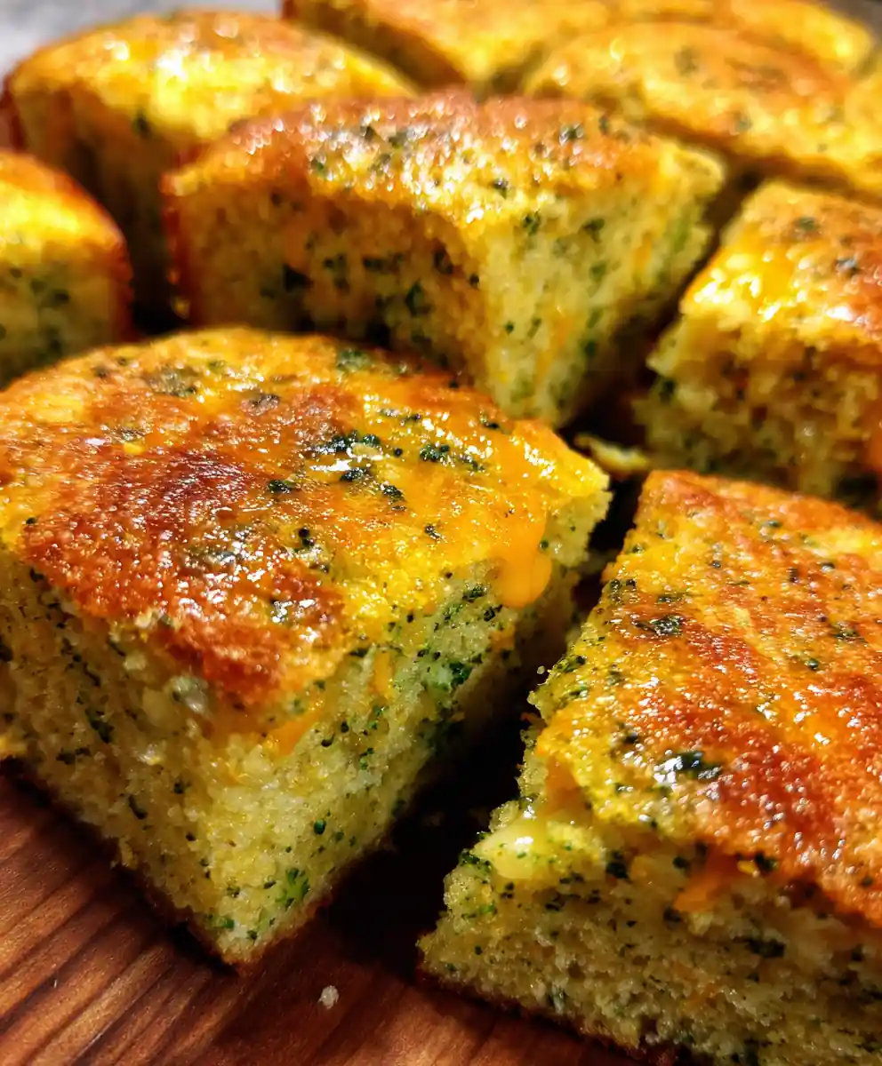 broccoli cornbread recipe Cheddar Green Speckles