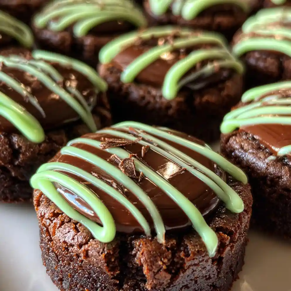 Brownie Bites Recipe Mint Green Drizzle 1760566957.5081553