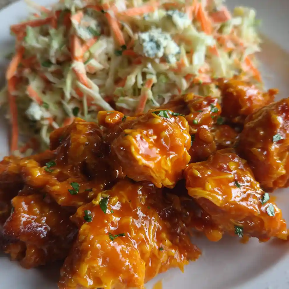 Buffalo Chicken Recipe Carrot Blue Celery Slaw Pile 1760374080.4043362