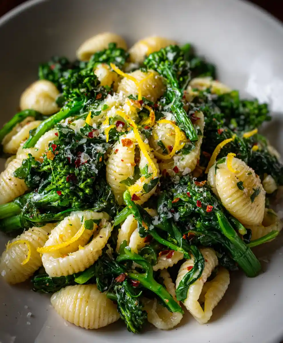 cavatelli pasta recipe Broccoli Rabe Greens And Lemon