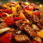 Chinese Pepper Steak Recipe Wok Gloss With Red Peppers 1761519815.418955