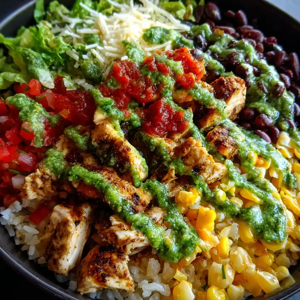 chipotle bowl recipe Salsa Verde and Roja