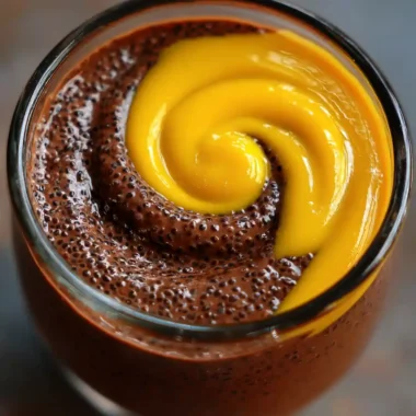 Chocolate Chia Pudding Recipe Dark Cups With Mango Swirl 1761407864.4232714