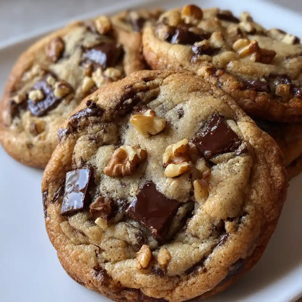 chocolate chip.cookie recipe with Golden Walnut Studs