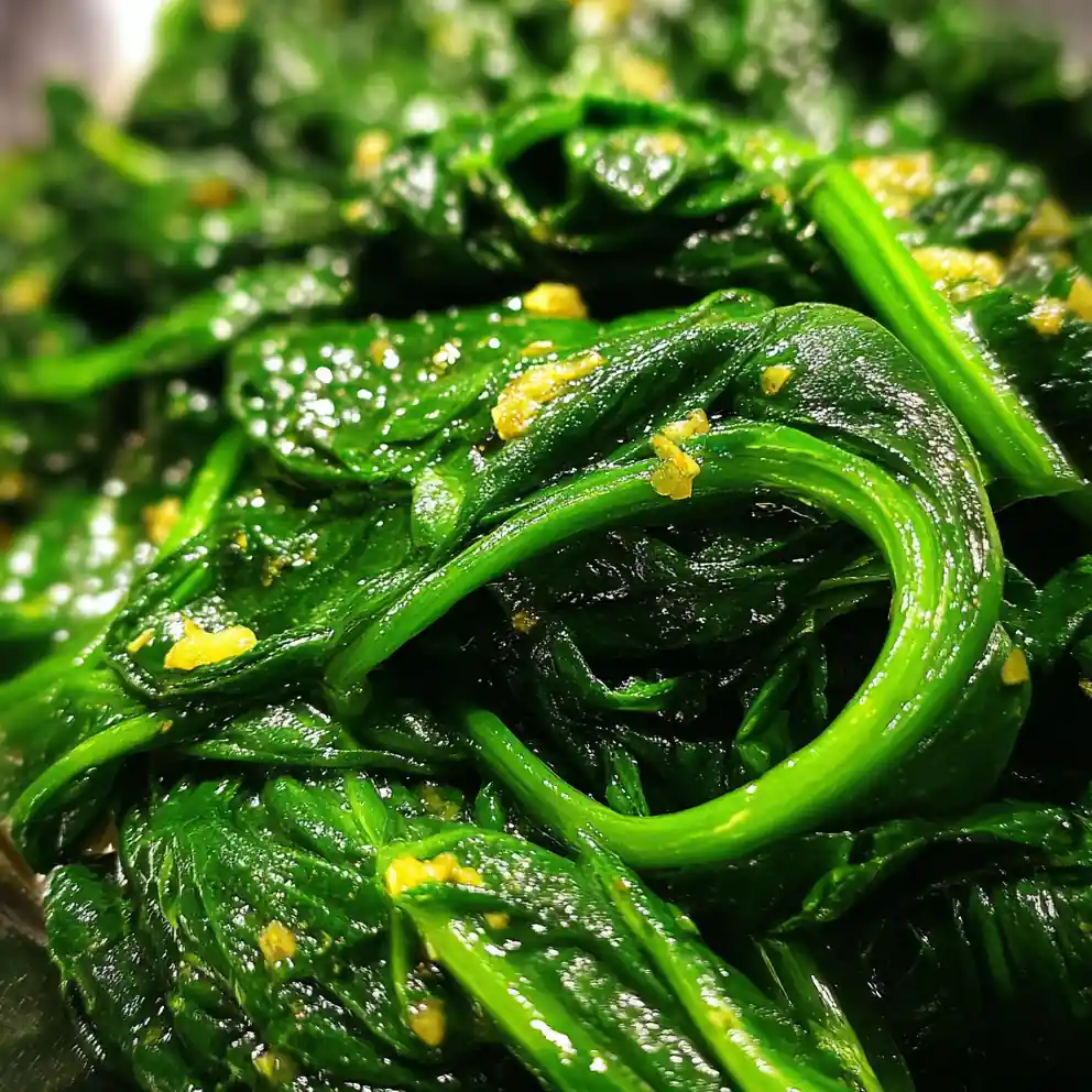 cooked spinach recipe Garlic Lemon Gloss