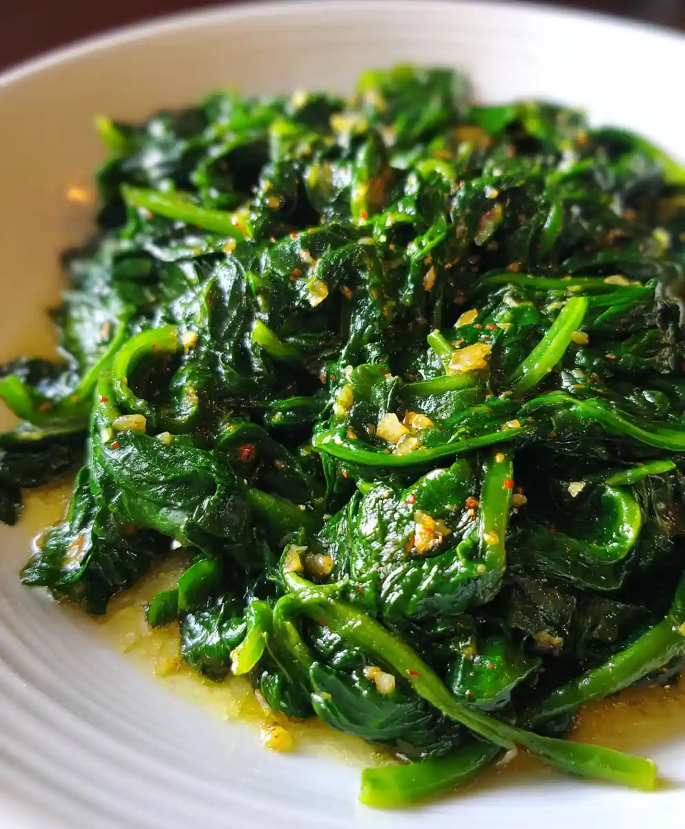 cooked spinach recipe Garlic Lemon Gloss