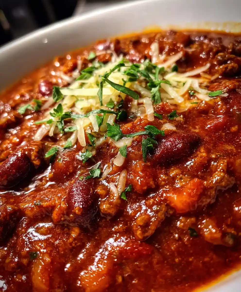 easy chili recipe on stove Brick Red One Pot