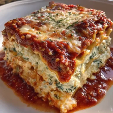 Easy Lasagna Recipe With Cottage Cheese Crimson Sauce With Spinach Ribbons 1761426848.932026