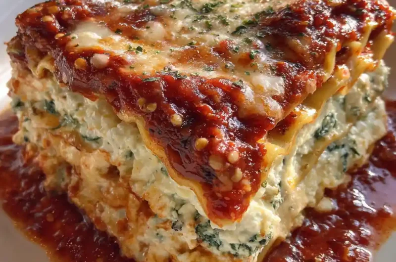 Easy Lasagna Recipe With Cottage Cheese Crimson Sauce With Spinach Ribbons 1761426848.932026