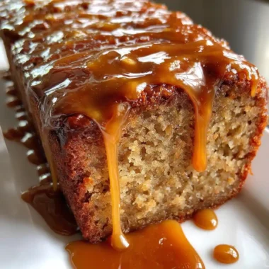 Easy Moist Banana Cake Recipe Caramel Drip Sheet 1761954832.8082838