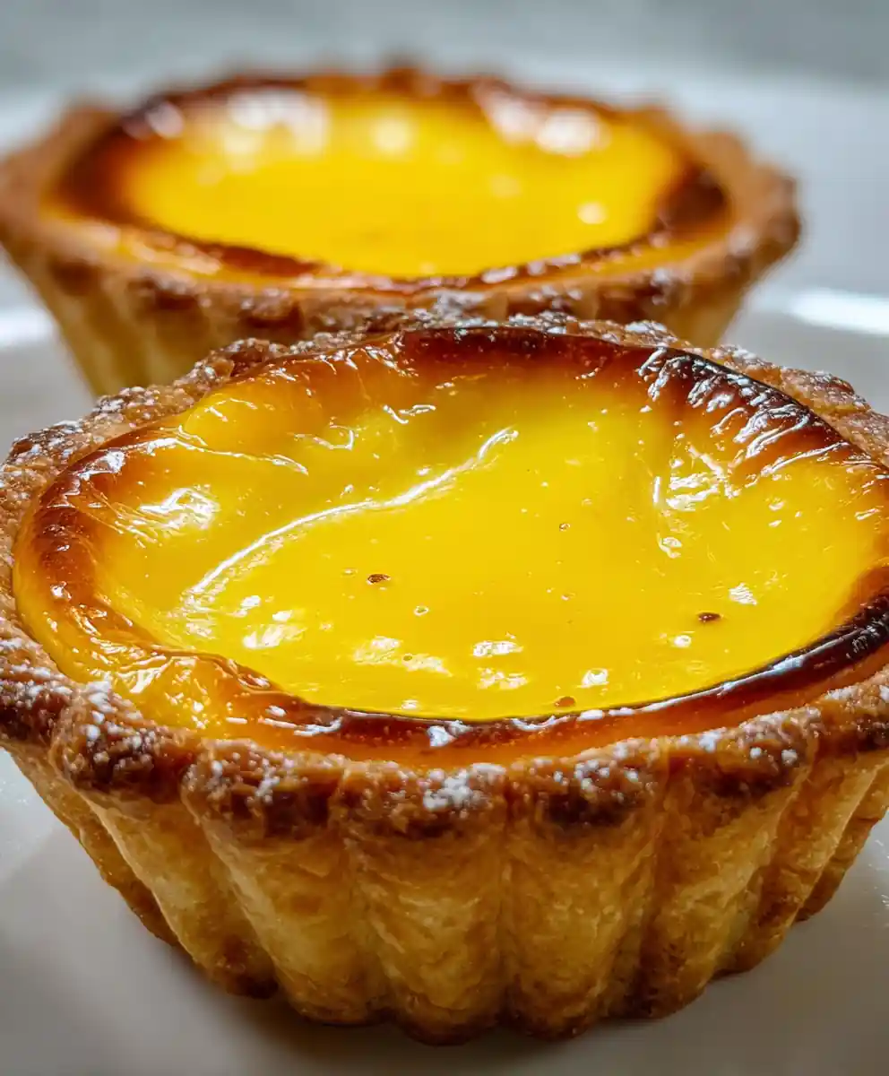 egg tart recipe with Saffron Yellow Custard Shine