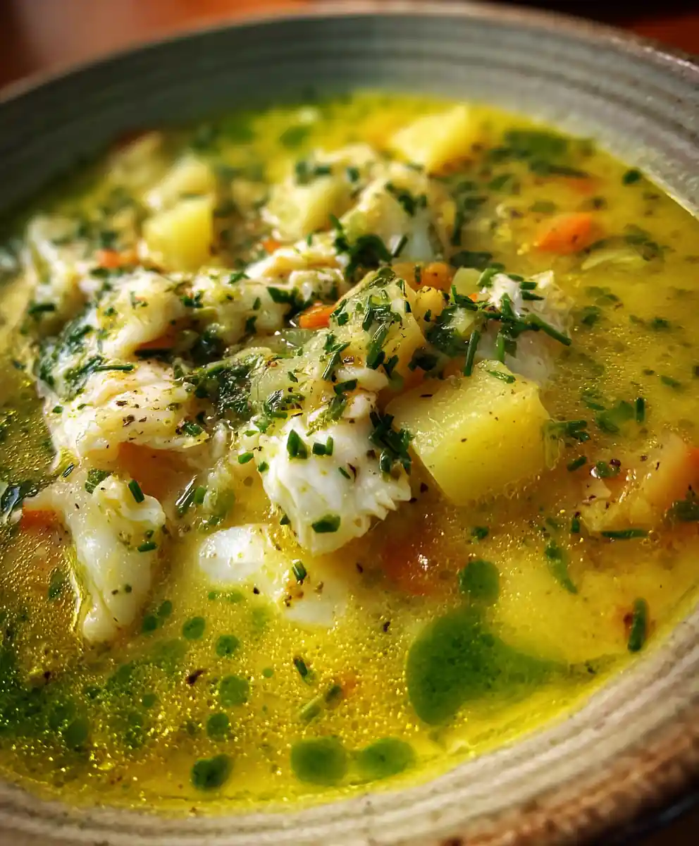 fish chowder recipe Saffron Tint With Chive Oil