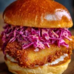 Fish Sandwich Recipe Crisp Fillet With Purple Slaw Stack 1761403291.0177627