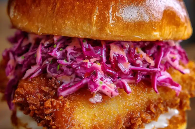 Fish Sandwich Recipe Crisp Fillet With Purple Slaw Stack 1761403291.0177627