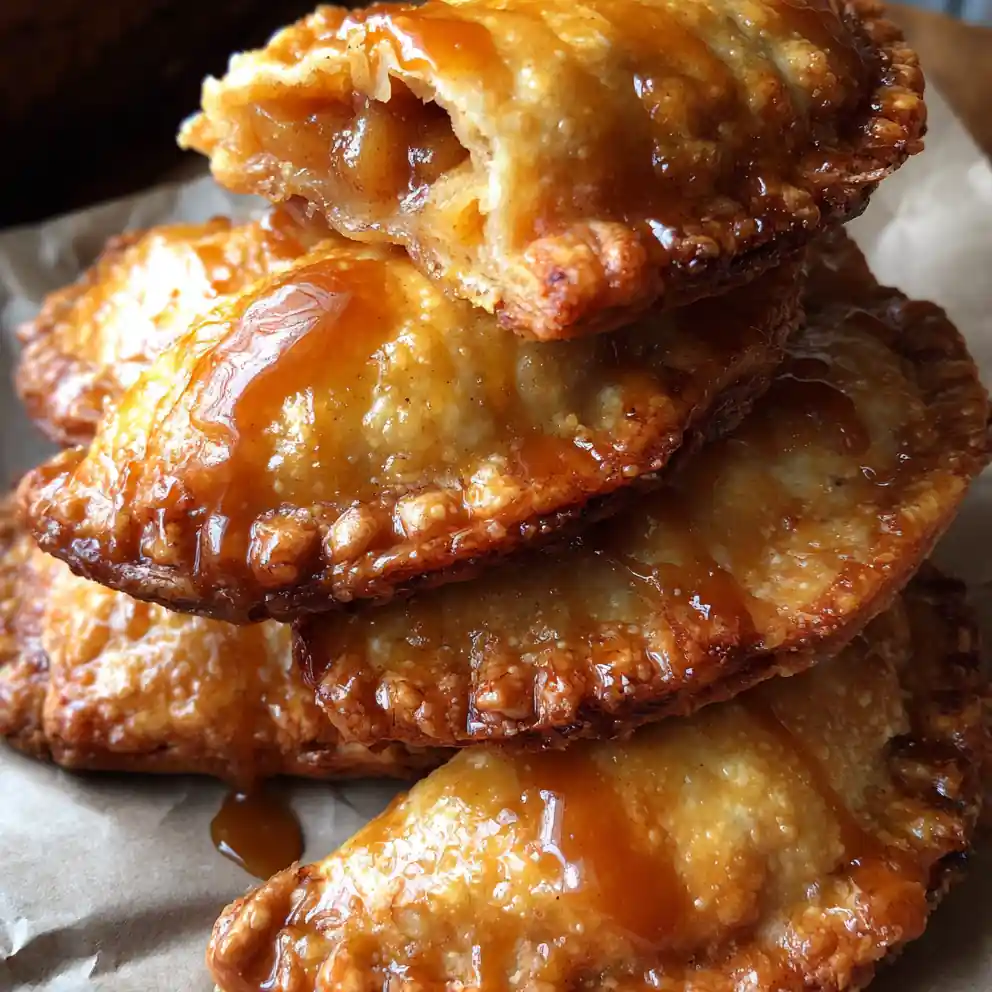 fried apple pie recipe Caramel Glazed Hand Pies