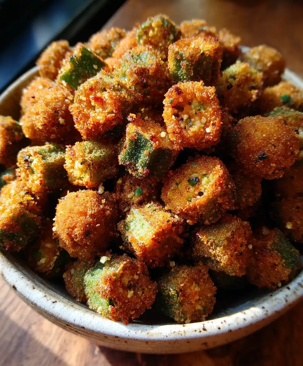 fried okra recipe Chili-Cornmeal Crusted With Lime Salt