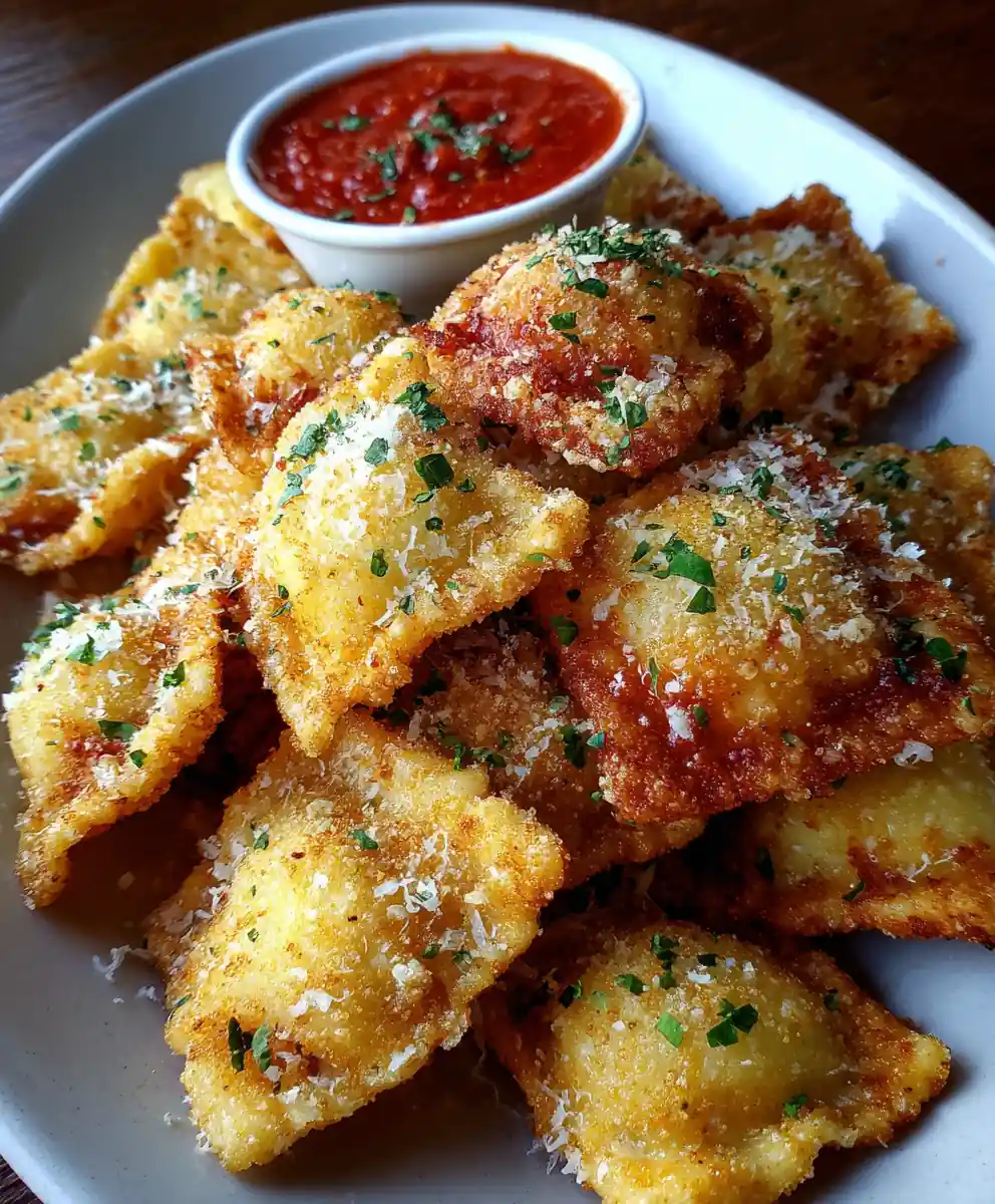 fried ravioli recipe Golden Parmesan Confetti