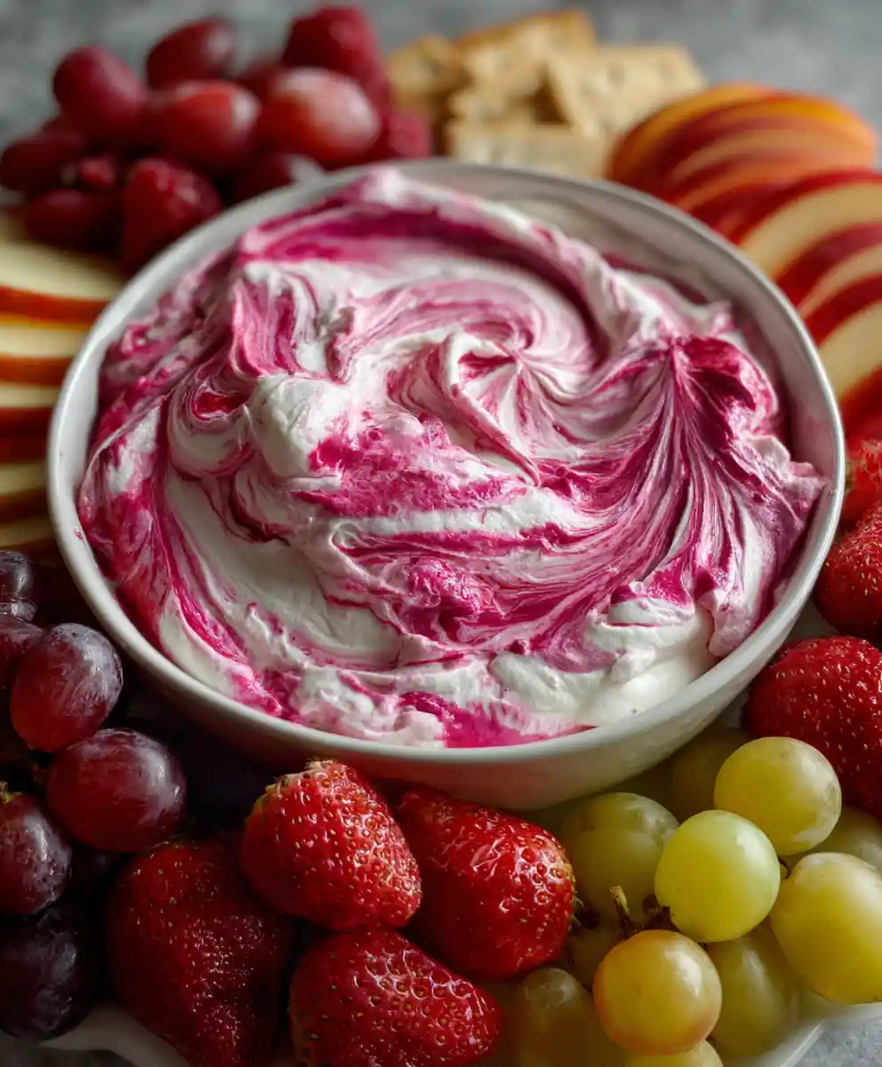 fruit dip recipe with marshmallow fluff Hot Pink Raspberry Ripple