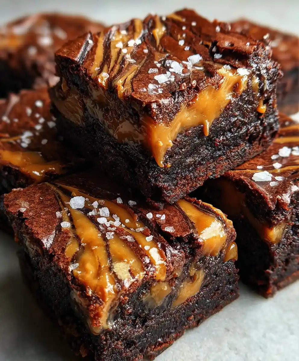 fudgy brownie recipe Salted Caramel Tiger Swirl
