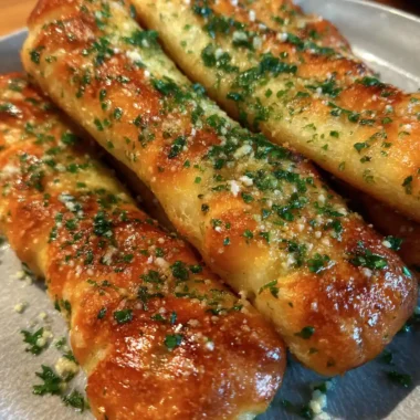 Garlic Breadsticks Recipe Golden Wands With Parsley Green 1761530290.1035328