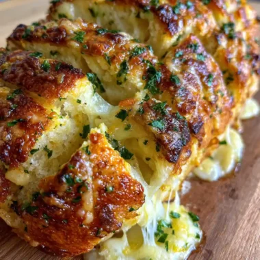 Garlic Cheese Bread Recipe Golden Pull Apart With Parsley Confetti 1761426450.9349508
