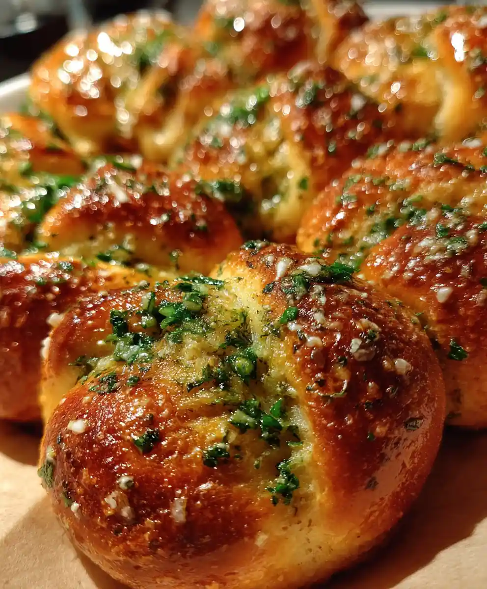 garlic knots recipe Parsley Butter Green