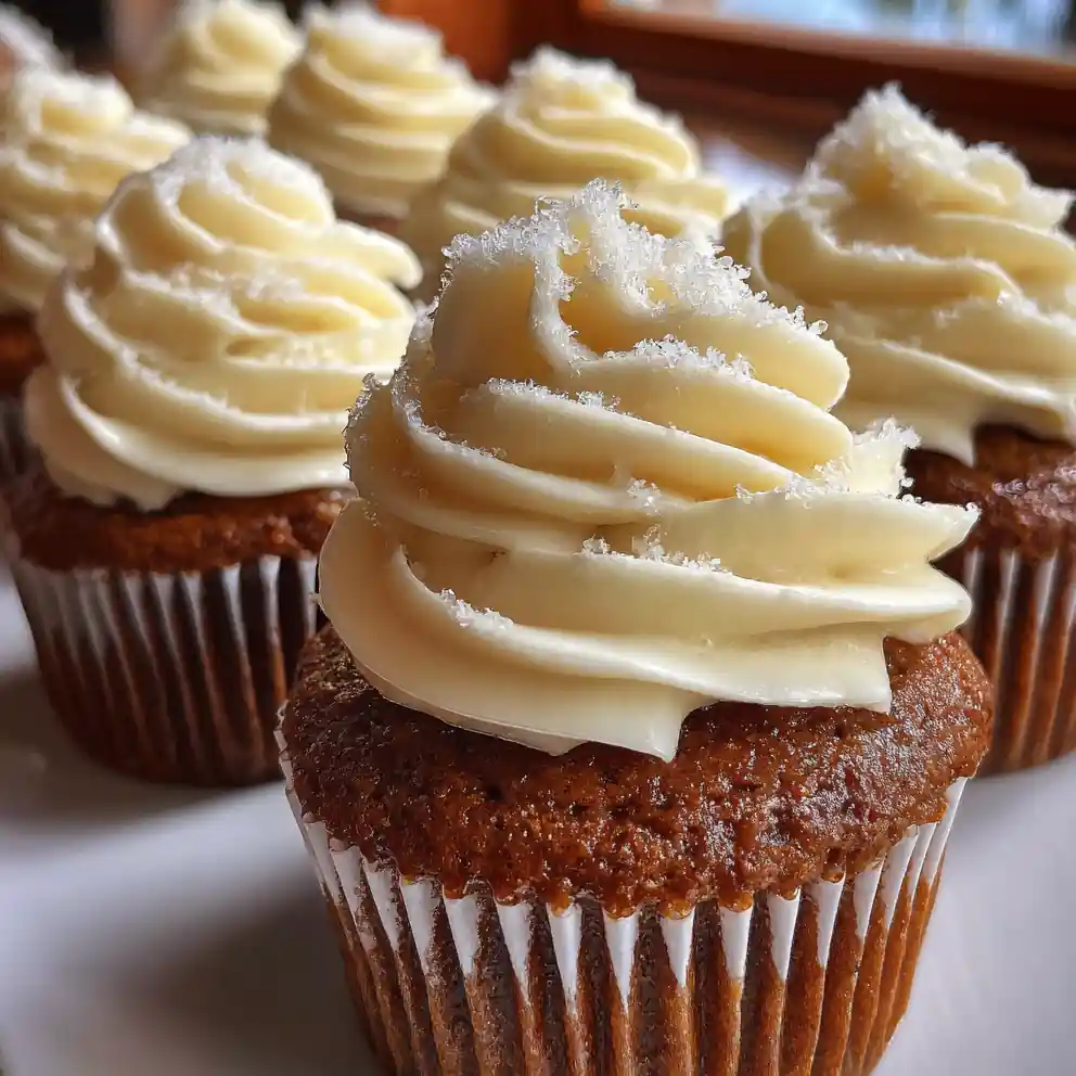 Gingerbread Cupcake Recipe Vanilla Snowcap Swirl 1760625561.8063173