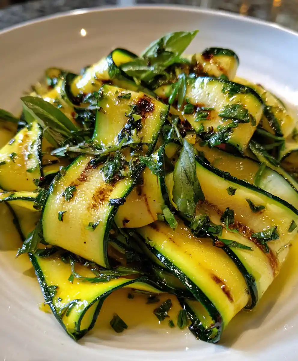 grilled zucchini recipe Lemon Herb Ribbons