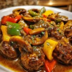 Hamburger Gravy Recipe Mushroom Pepper Brown 1760718241.8236217