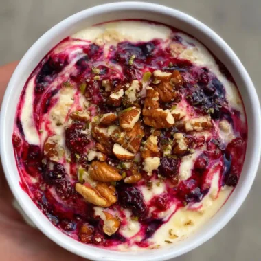 High Protein Oatmeal Recipe Berry Swirl Power Bowl 1761874505.4318874