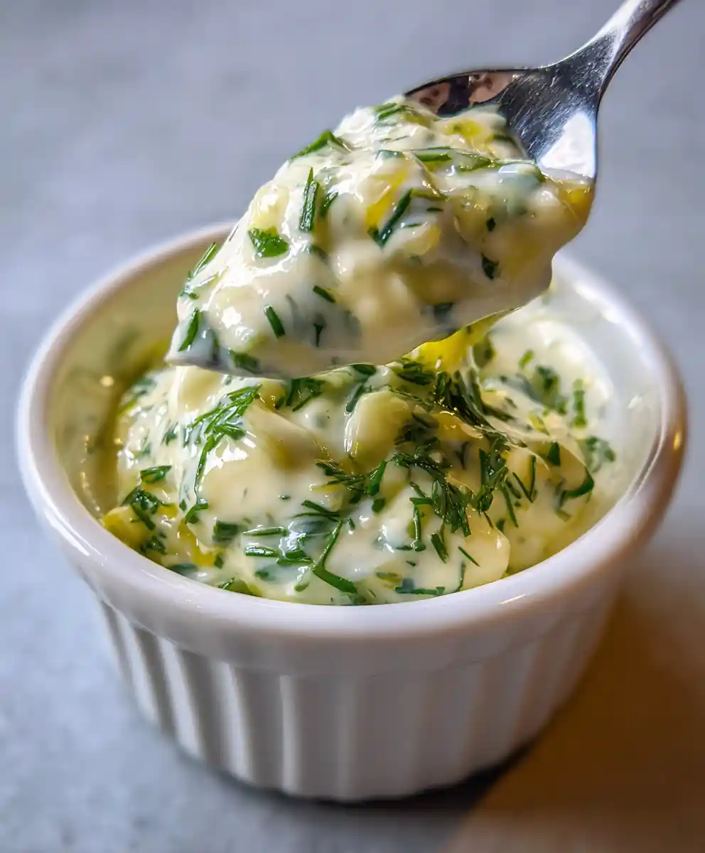 homemade tartar sauce recipe with Bright Green Relish Flecks