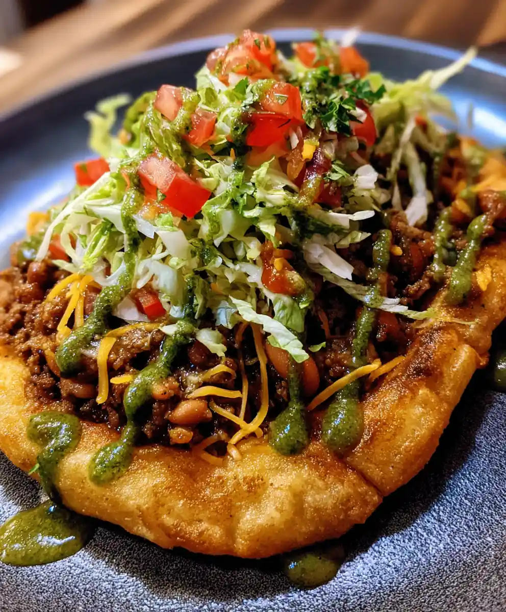 indian taco recipe Salsa Verde Drizzle