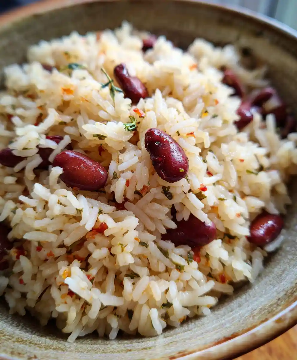 jamaican rice and peas recipe with Sunset Scotch Bonnet Oil