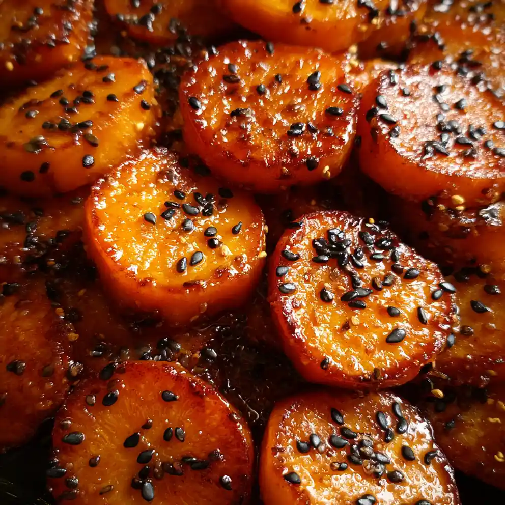 japanese sweet potato recipe Miso-Glazed With Black Sesame