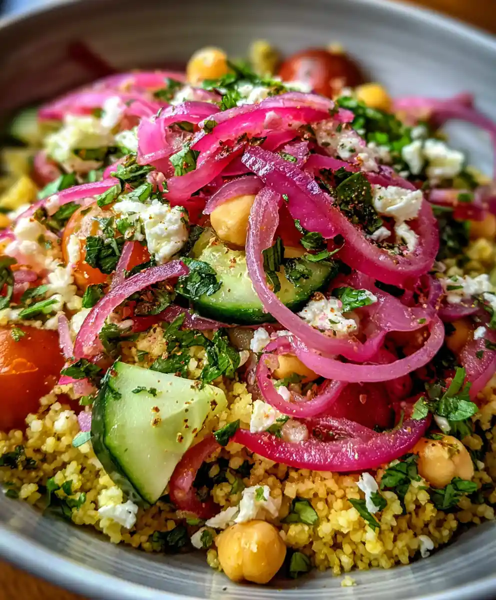 jennifer aniston salad recipe Pink Pickled Onion Confetti