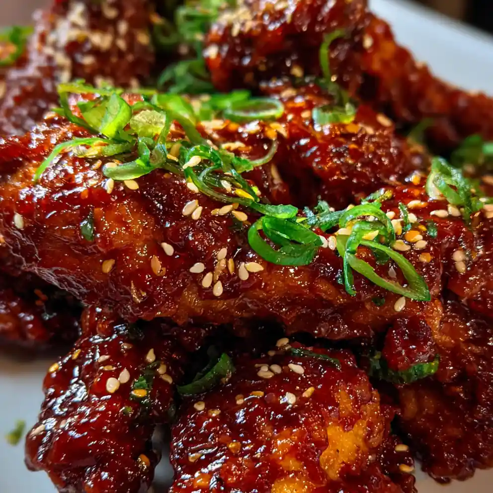korean fried chicken recipe Gochujang Red Glaze