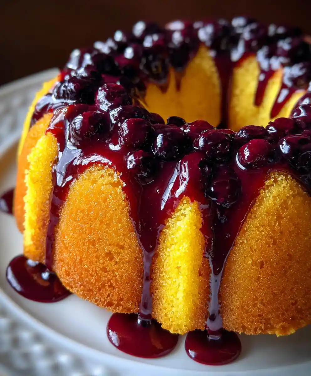 lemon bundt cake recipe Blueberry Glaze Waterfall